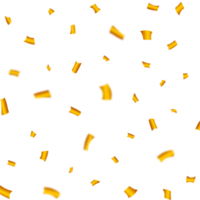 konfetti och guld folie faller bakgrund png. realistisk gyllene konfetti faller illustration. gyllene konfetti isolerat på en transparent bakgrund. festival och födelsedag fest firande element. png