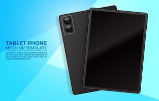 Realistic Black Tablet Mock Up vector