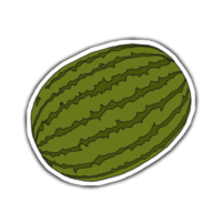 en naturlig grön vattenmelon png