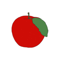 naturlig röd äpple png