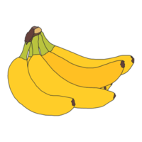 naturlig gul gott banan png