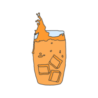 une verre de Orange Couleur boisson png