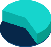 3d pie chart percentage .Infographic isometric puzzle circular template.report, business analytics, data png