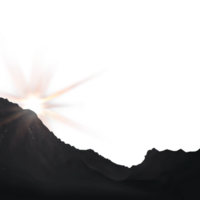 Montagne avec lumière effet png