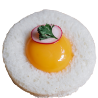 Sandwich with egg and radish. png