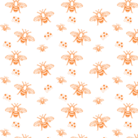 Bees yellow background. png