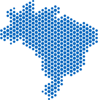 Hexagon gestalten von Brasilien Karte. png