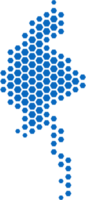 hexagon shape myanmar map. png