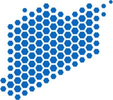 hexágono forma Síria mapa. png