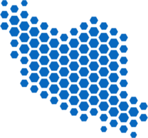 hexagon shape iran map. png