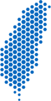 hexágono forma Taiwan mapa. png