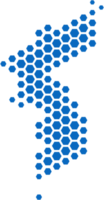 hexágono forma Coréia mapa. png