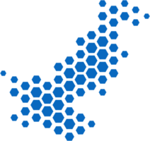 hexágono forma Pakistán mapa. png