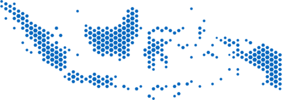 hexagone forme Indonésie carte. png