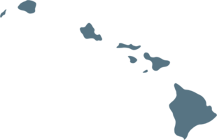 doodle freehand drawing of hawaii island map. png