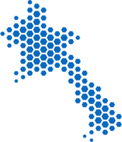 hexagon shape laos map. png