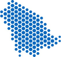 hexagon shape saudi arabia map. png