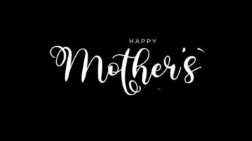 madres día saludo texto animación letras elegante con negro antecedentes video