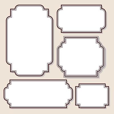Set of different vintage labels