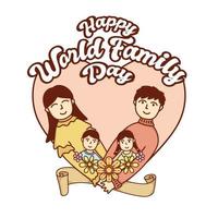 Happy World Family day Vector