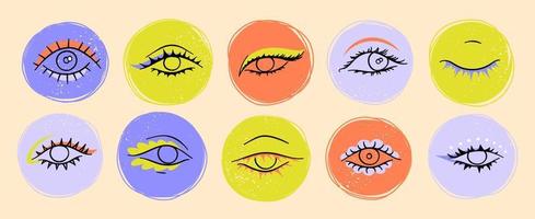 Human eyes, hand drawn vector