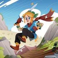 A Elf Boy Goes On An Adventure vector