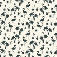 monochrome summer pattern vector