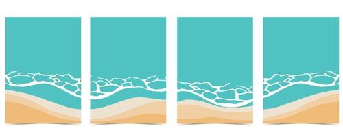 Beach background with sea and sky in the daytime with pastel color vector