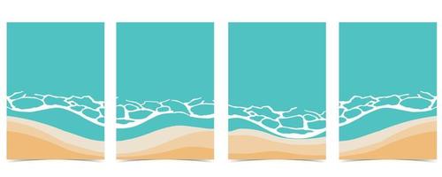 Beach background with sea and sky in the daytime with pastel color vector