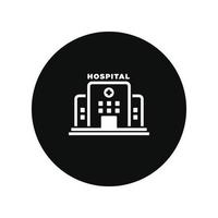 hospital vector icono aislado en blanco antecedentes