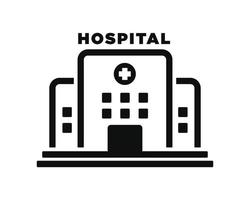 Hospital vector icon isolated on white background