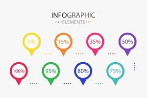 conjunto de moderno texto caja infografia elementos registrarse forma para utilizar en negocio. infografia elementos con vistoso. vector