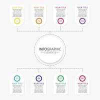 infografia elementos diagrama de flujo diseño para utilizar en negocio. vector