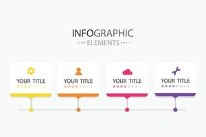 Vector illustration Infographic design template with icons and 4 options or steps. Be used for presentations or info graph.