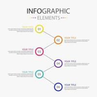 Modern text box infographics elements flowchart design for use in business. Infographics elements with 6 colors. vector