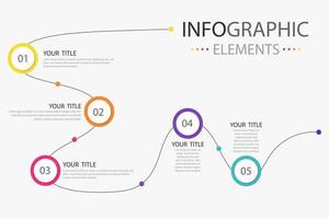 infografia elementos circulo título formas y libertad línea para utilizar en negocio, presente equipo trabajo etc. vector