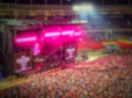 Defocused blurred photo of the atmosphere of blackpink's concert in Jakarta, Born in Pink.