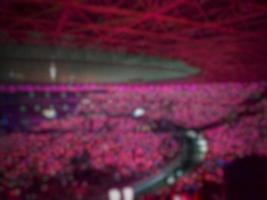 Defocused blurred photo of the atmosphere of blackpink's concert in Jakarta, Born in Pink.