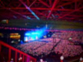 Defocused blurred photo of the atmosphere of blackpink's concert in Jakarta, Born in Pink.