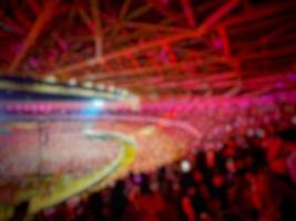 Defocused blurred photo of the atmosphere of blackpink's concert in Jakarta, Born in Pink.