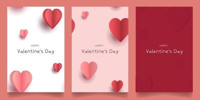 set seamless love heart romantic background for valentine and love event theme design template for card, poster and banner design vector EPS10