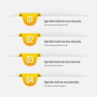 Infographics banners. A vivid illustration of the layout of the labels banner. Colored labels with a set of steps and parameters. A template for the design. All elements are isolated.EPS 10. vector