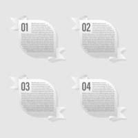 Infographics banners. A vivid illustration of the layout of the labels banner. Colored labels with a set of steps and parameters. A template for the design. All elements are isolated.EPS 10. vector