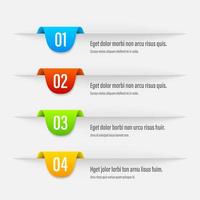 Infographics banners. A vivid illustration of the layout of the labels banner. Colored labels with a set of steps and parameters. A template for the design. All elements are isolated.EPS 10. vector