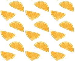 pattern seamless background Watercolor quarter sliced cut orange fruit hand drawing painted illustration, vertical isolated on white background vector