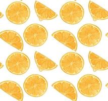 Watercolor fresh orange fruit sliced piece pattern seamless background hand drawing painted illustration vector