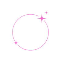 pink star in round shape png