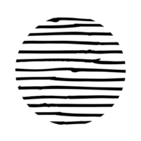 abstract line art pattern in round shape element png