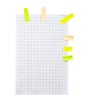 graph paper with colorful note png