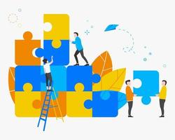 MobileBusiness concept. vector illustrations, people links of one mechanism, business mechanism, abstract background with gears, people are engaged in business promotion, new ideas and strateg. EPS-10